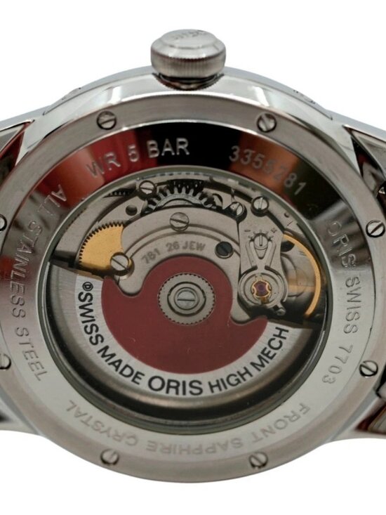 Oris 40mm Men\'s Artelier Day Date Calendar Moonphase Automatic Watch Ref: 7703!